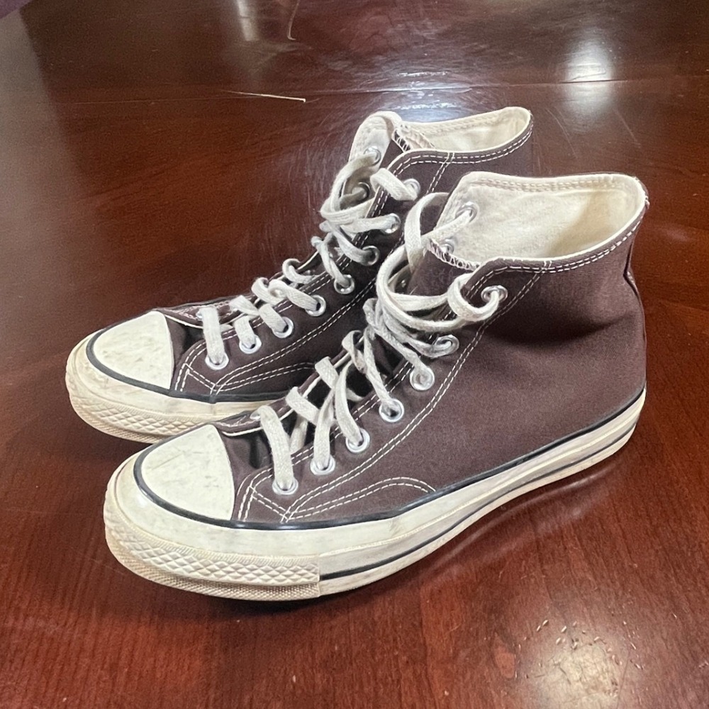 Converse Chuck Taylor All Star 70 High Top Brown Canvas Sneakers 170551C Mens 7 - Picture 4 of 14